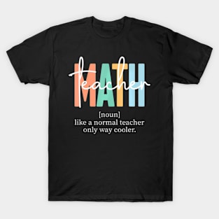 Math Teacher Definition for Women & Men T-Shirt